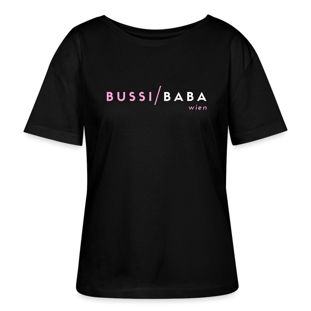 Bussi / Baba Wien rosa, Stanley/ Stella lockeres Frauen Bio T-Shirt relaxed fit - Schwarz