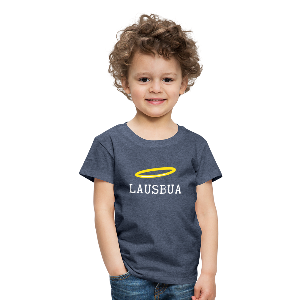 Lausbua, bayerischer bzw österreichischer Lausbub, Kinder Premium T-Shirt - Blau meliert
