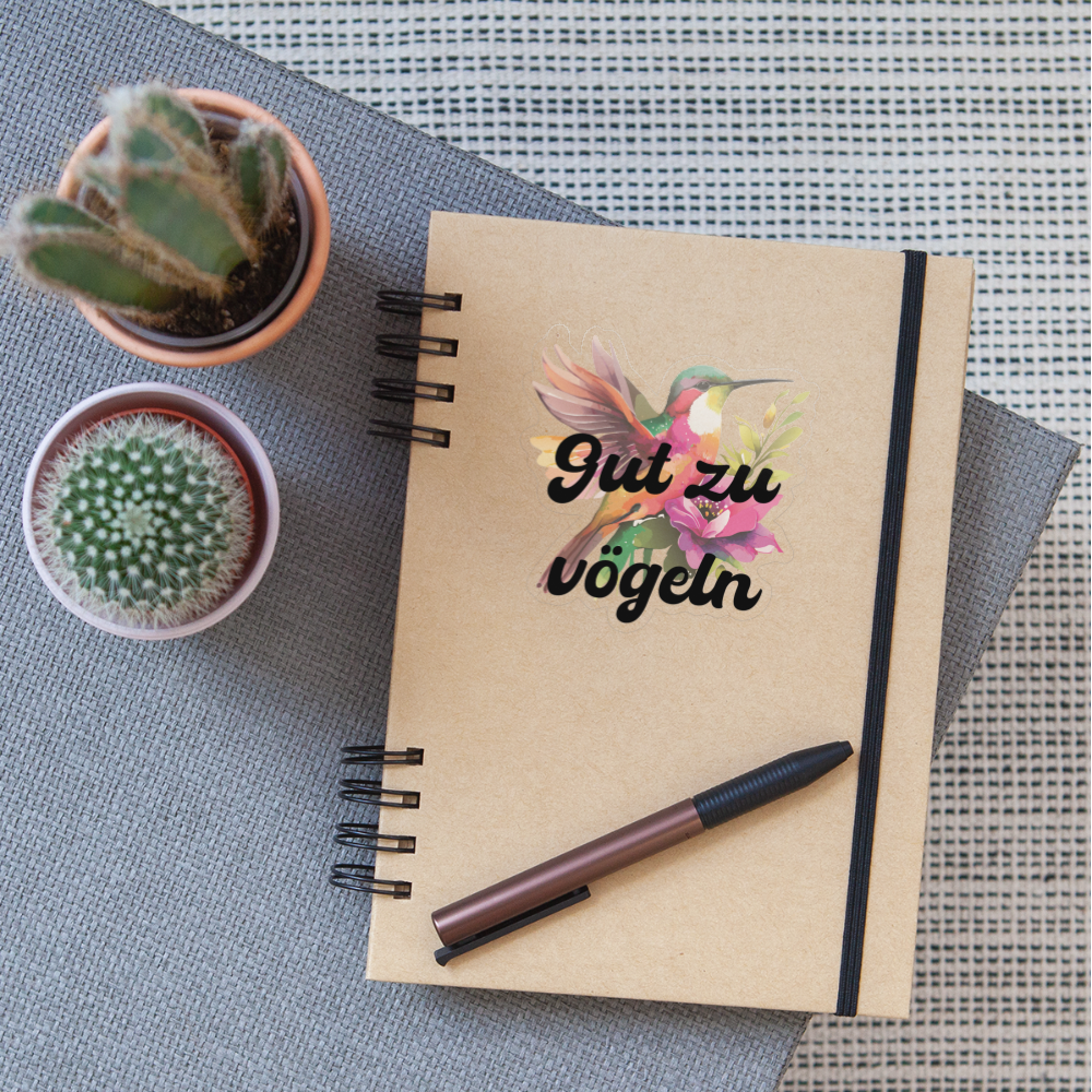 Gut zu vögeln Kolibri, Sticker/ Pickerl - Transparent glänzend