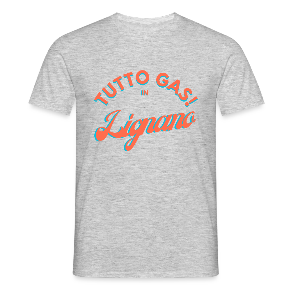 TUTTO GAS! in Lignano, Männer T-Shirt - Grau meliert