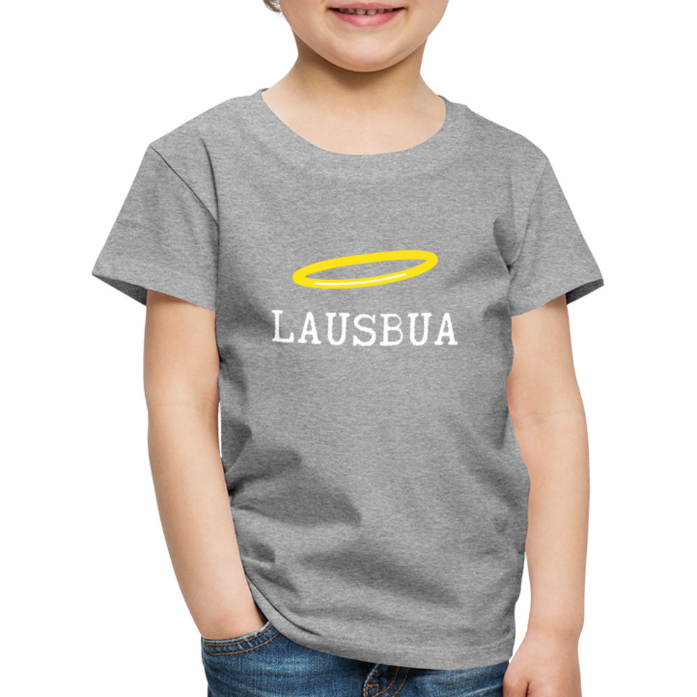 Lausbua, bayerischer bzw österreichischer Lausbub, Kinder Premium T-Shirt - Grau meliert