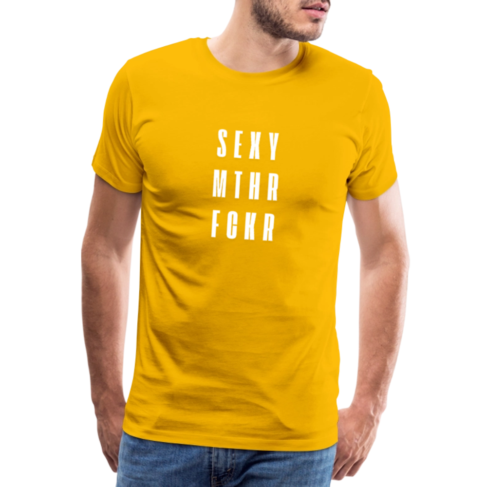 SEXY MTHR FCKR, Männer Premium T-Shirt - Sonnengelb
