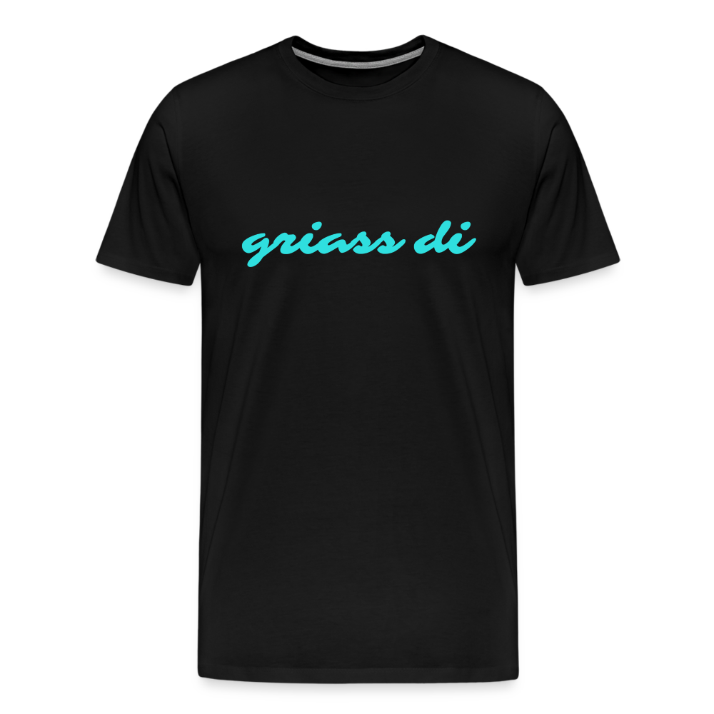 griass di - grüß dich, Männer Premium T-Shirt - Schwarz