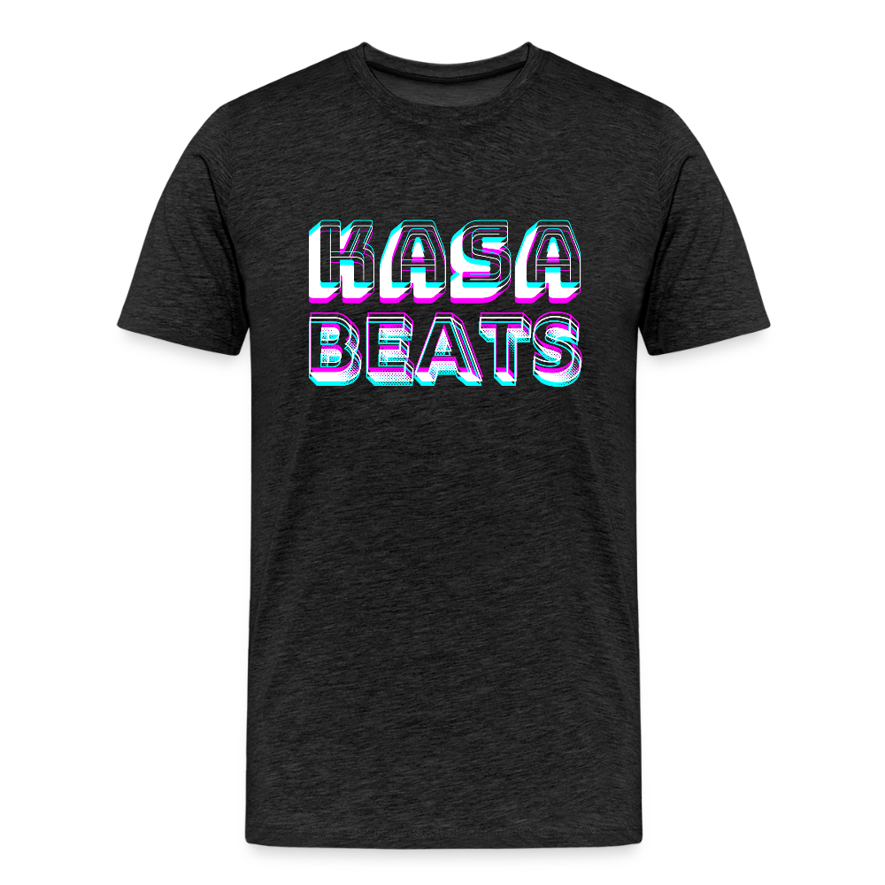KASA BEATS, funky 3D letters, Men/ Männer Premium T-Shirt - Anthrazit