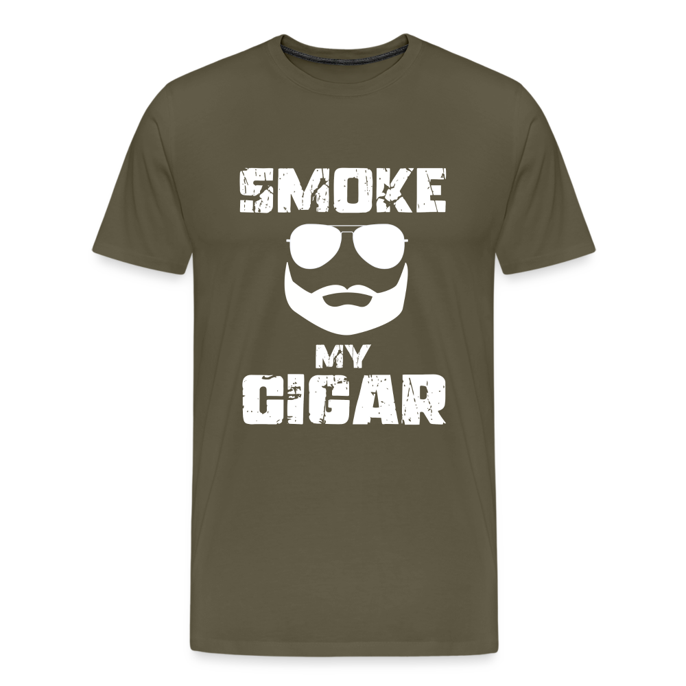 Smoke My Cigar - Zigarren Mann, Hot Daddy, Cigar Man, Men/ Männer Premium T-Shirt - Khaki