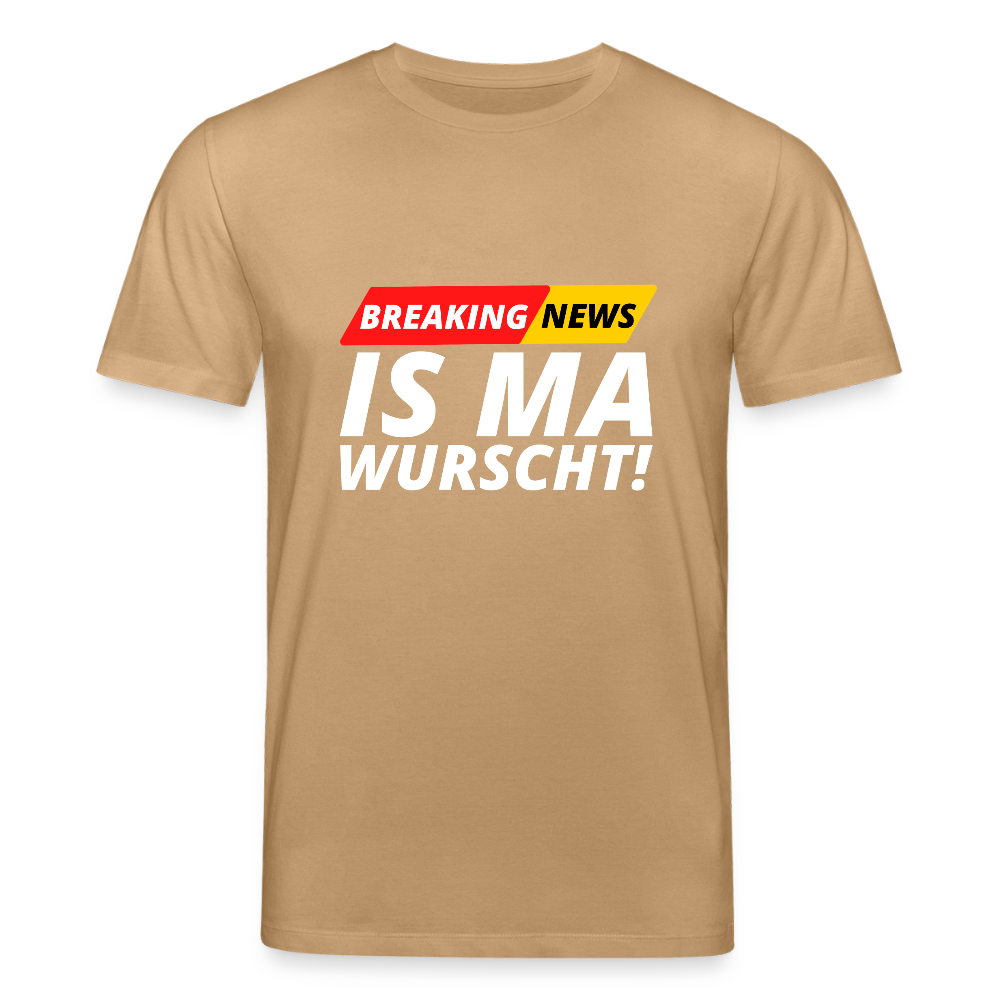 Breaking News: IS MA WURSCHT! Stanley/ Stella Unisex Premium Bio T-Shirt - Karamell