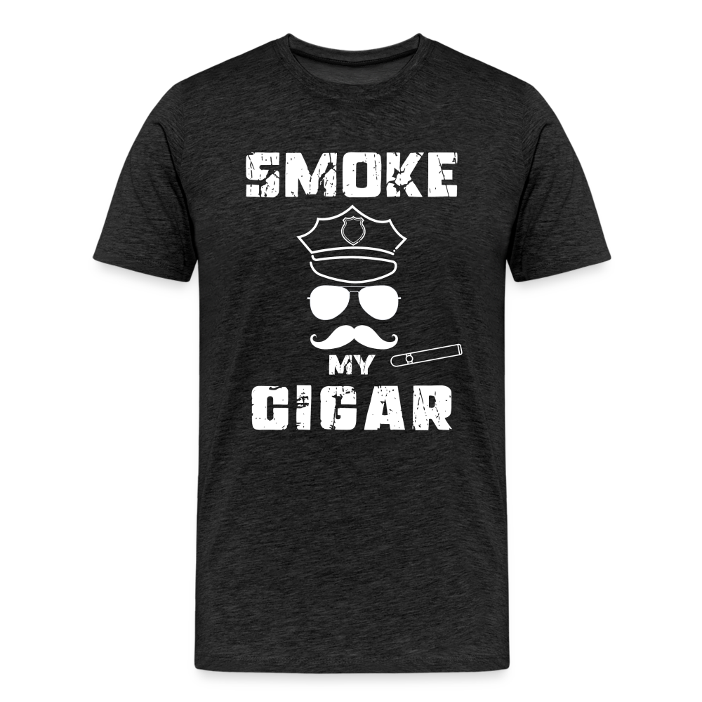 Smoke My Cigar - Zigarren Mann mit Zigarre, Hot Daddy, Cigar Man, Men/ Männer Premium T-Shirt - Anthrazit
