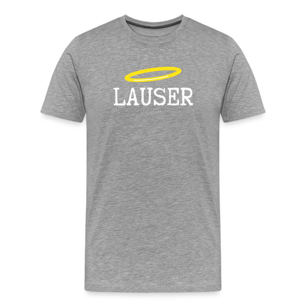 Lauser, österreichischer Lausbub - Männer Premium T-Shirt - Grau meliert