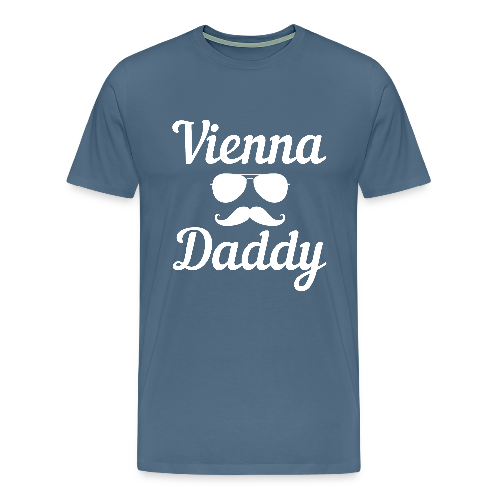 Hot Vienna Daddy - Men/ Männer Premium T-Shirt - Blaugrau