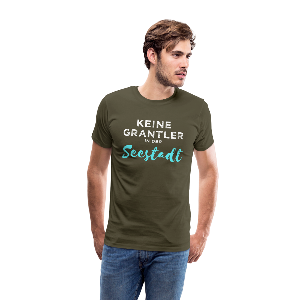 Keine Grantler in der (Wiener) Seestadt, Männer Premium T-Shirt - Khaki