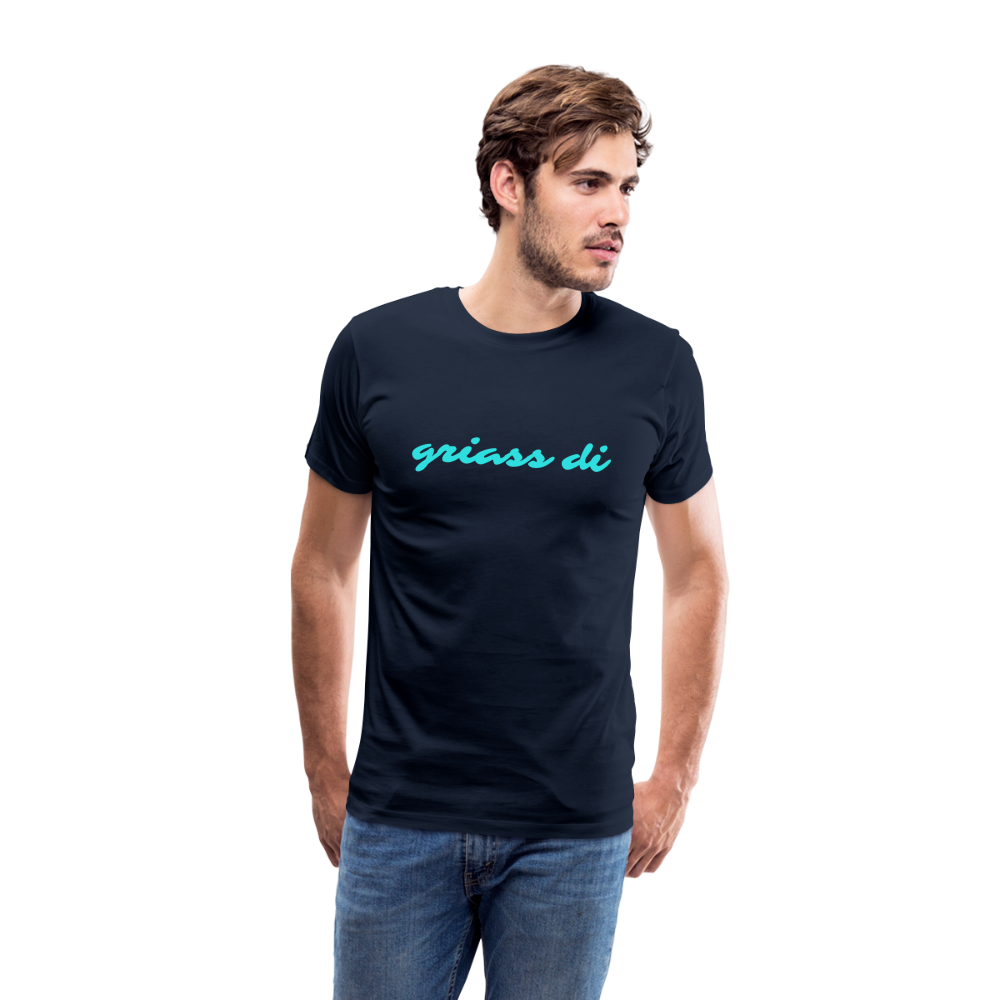 griass di - grüß dich, Männer Premium T-Shirt - Navy