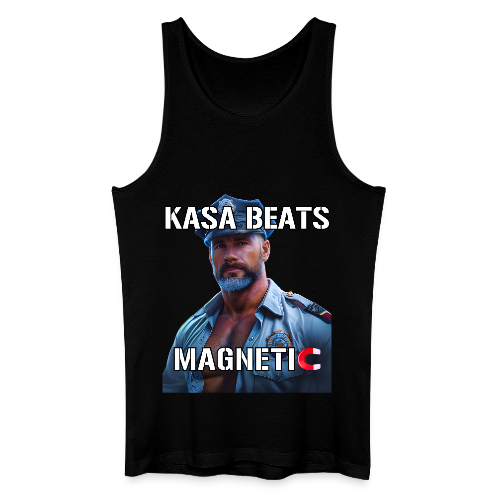 KASA BEATS - MAGNETIC, Men/ Männer Bio/ Organic Cotton Tank Top - Schwarz