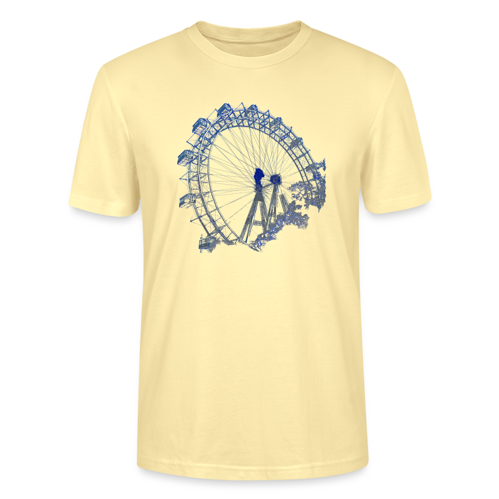 Wiener Riesenrad im Prater - Wahrzeichen von Wien in grau blau, Stanley/Stella Unisex Organic T-Shirt - Creme