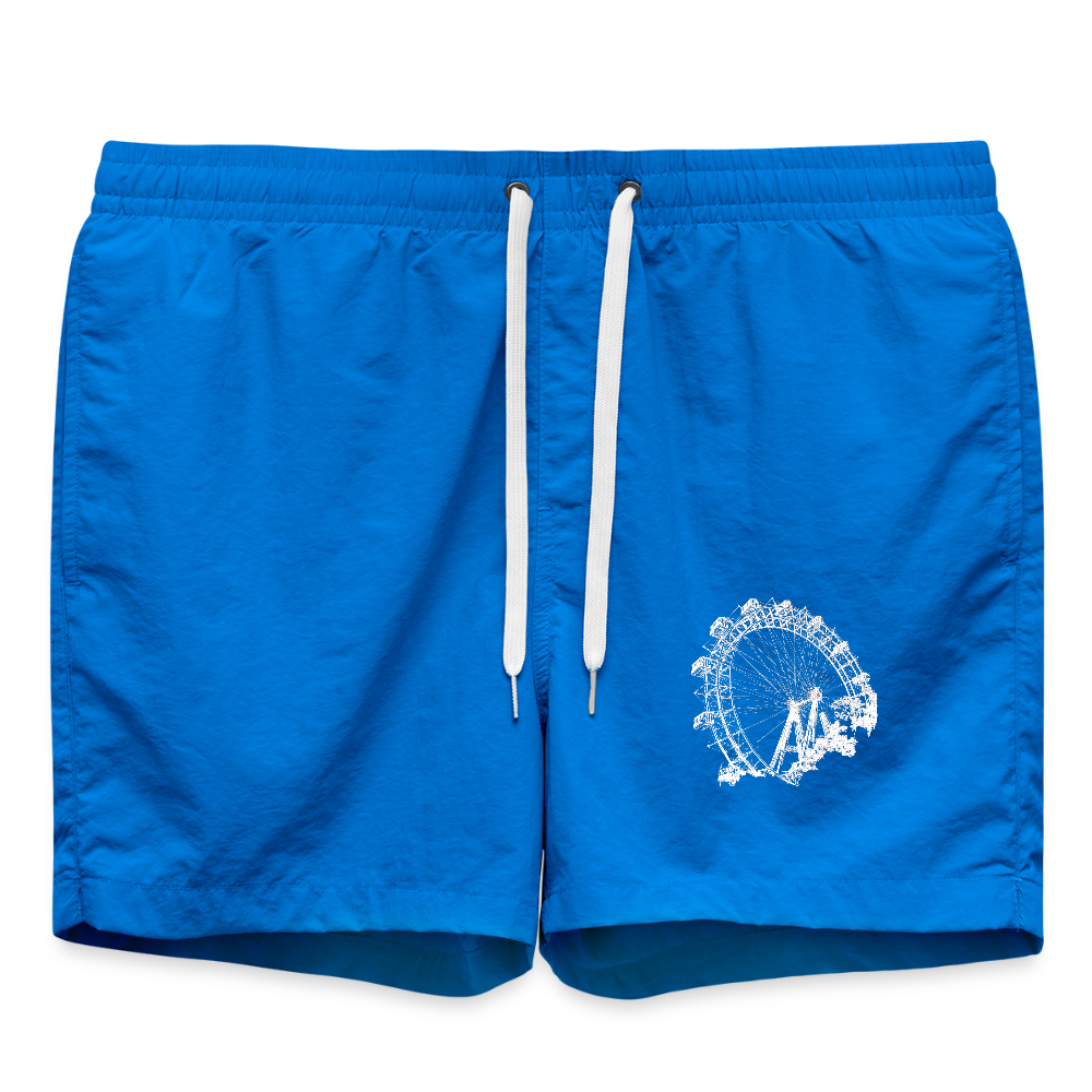 Wiener Riesenrad im Prater - Wahrzeichen von Wien, Riesenrad in weiß, Badeshorts - Cobalt blue