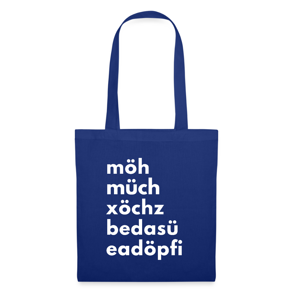 Einkaufsliste, Sackerl - Royalblau