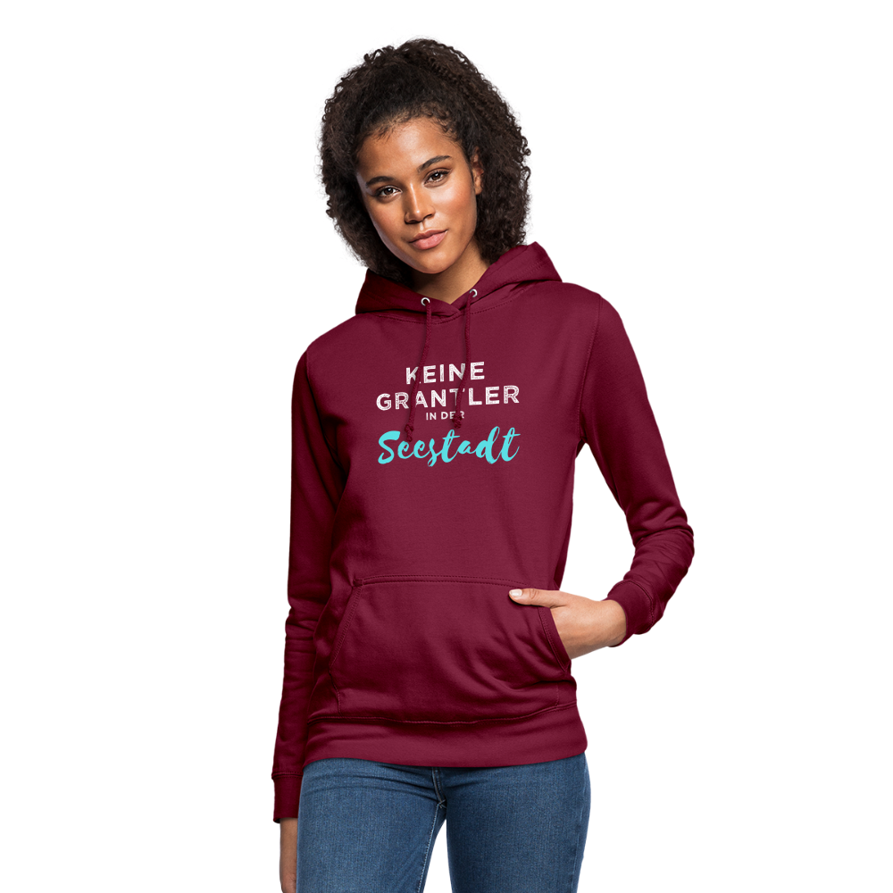 Keine Grantler in der Wiener Seestadt, Taillierter Frauen Hoodie - Bordeaux