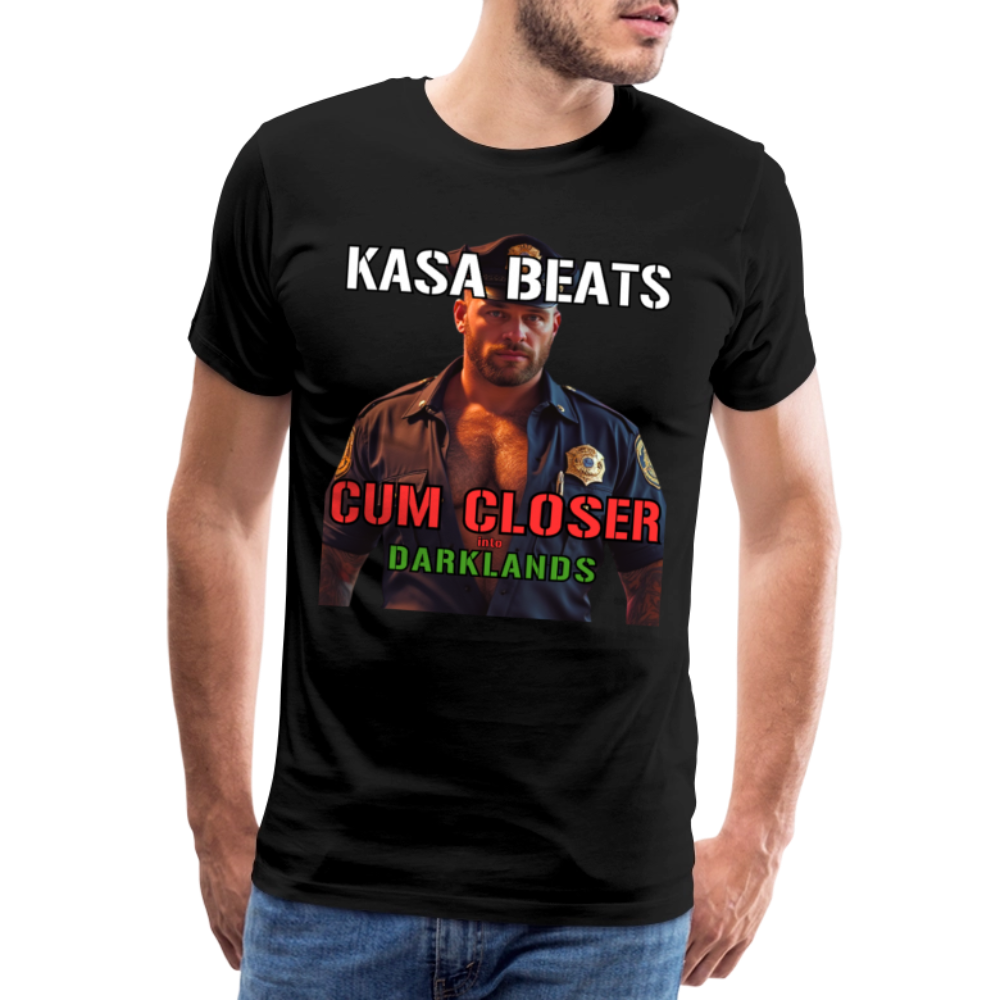 KASA BEATS - CUM CLOSER into DARKLANDS, Men/ Männer Premium T-Shirt - Schwarz