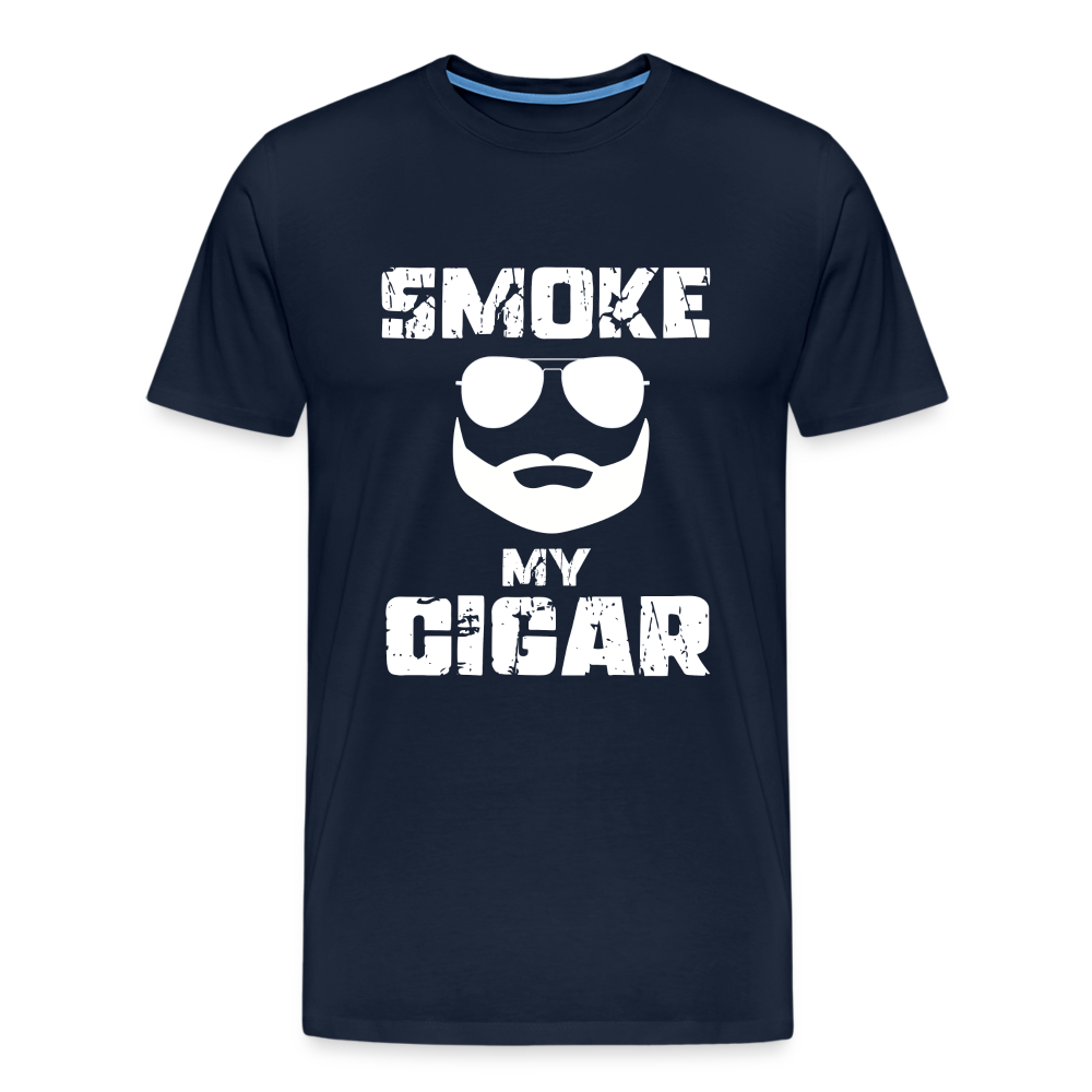 Smoke My Cigar - Zigarren Mann, Hot Daddy, Cigar Man, Men/ Männer Premium T-Shirt - Navy