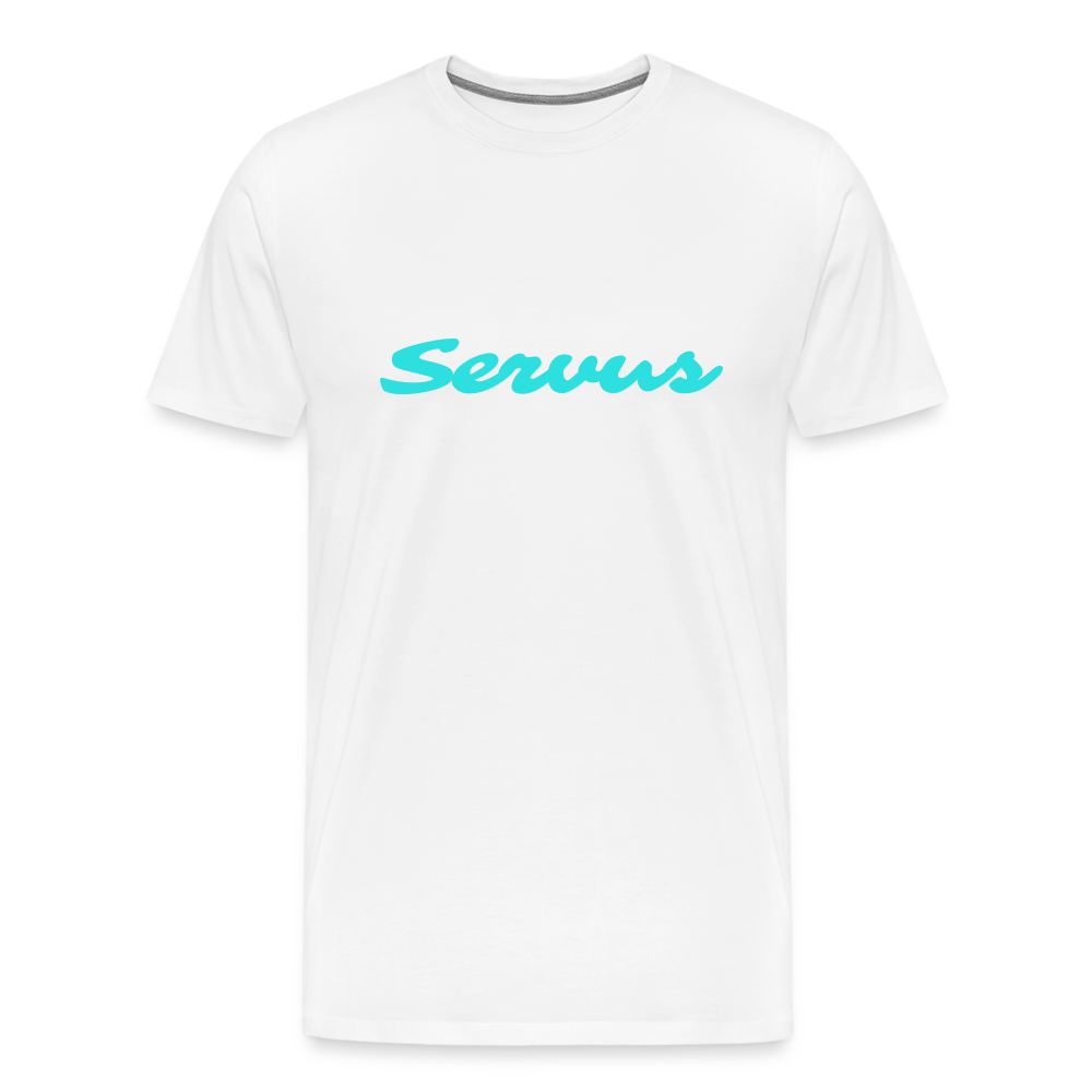 Servus (dt. Hallo), Männer Premium T-Shirt - Weiß