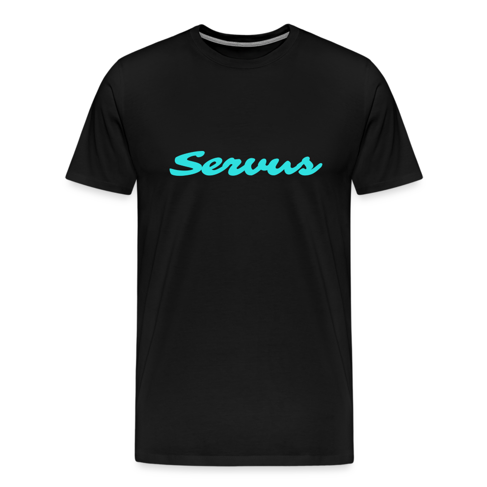 Servus (dt. Hallo), Männer Premium T-Shirt - Schwarz