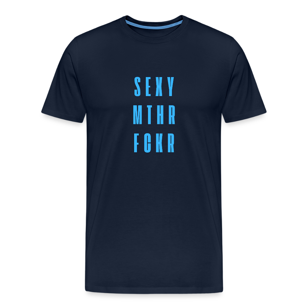 SEXY MTHR FCKR light blue, Männer Premium T-Shirt - Navy