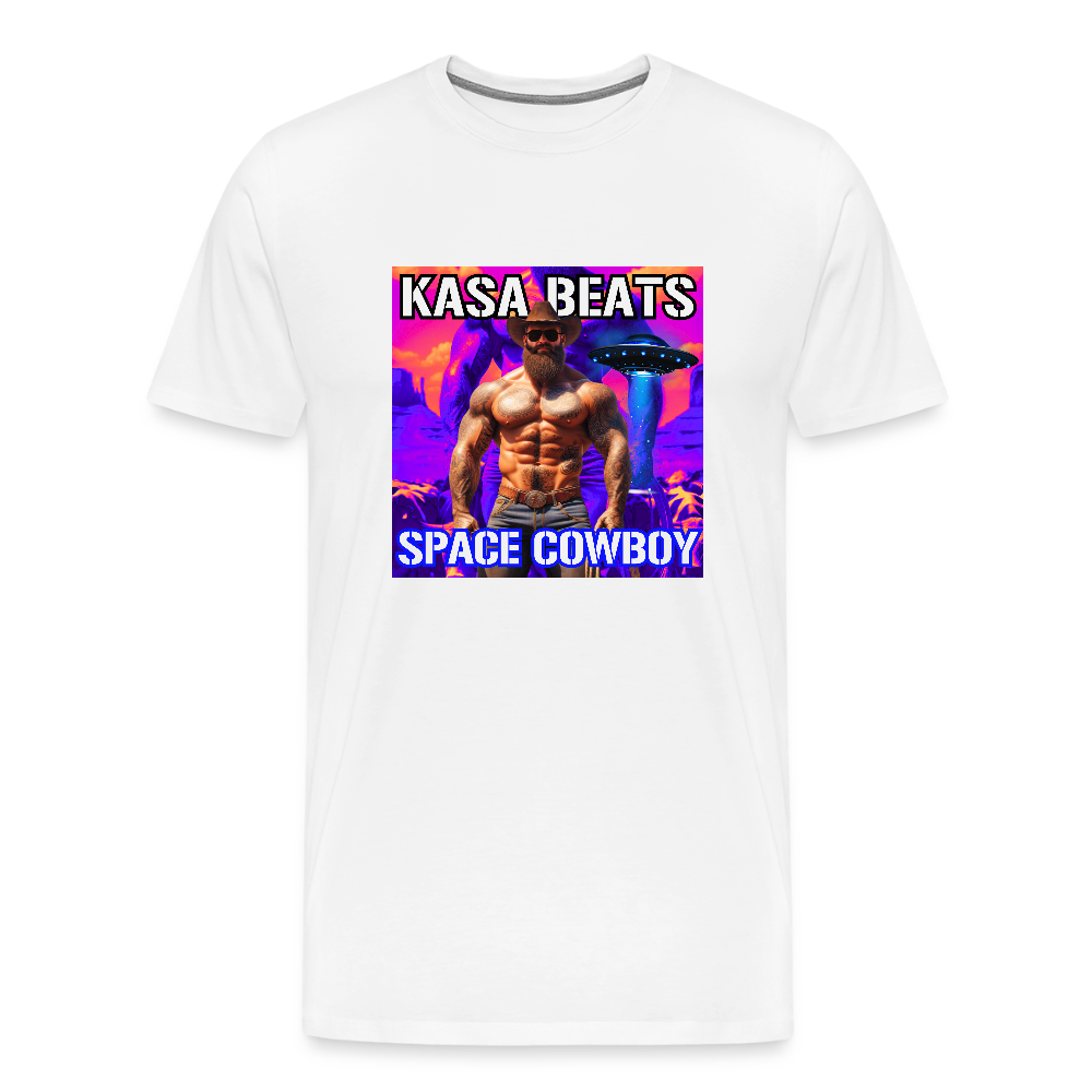 KASA BEATS - SPACE COWBOY, Men/ Männer Premium T-Shirt - Weiß