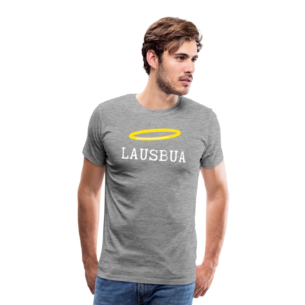 Lausbua, bayerischer und österreichischer Lausbub, Männer Premium -T-Shirt - Grau meliert