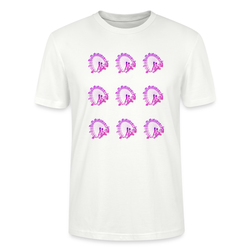 Wiener Riesenrad im Prater - Wahrzeichen von Wien 3x3 in pink, Stanley/Stella Unisex Organic T-Shirt - Weiß