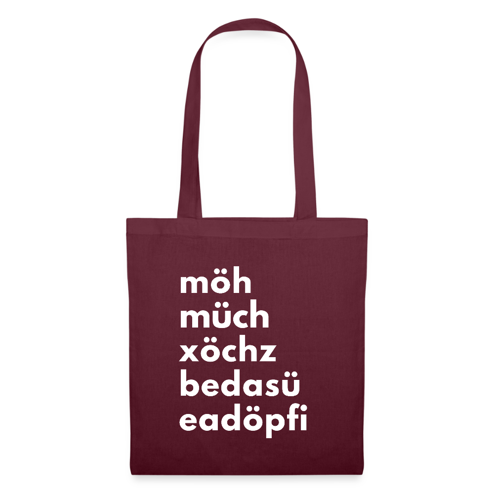 Einkaufsliste, Sackerl - Burgunderrot