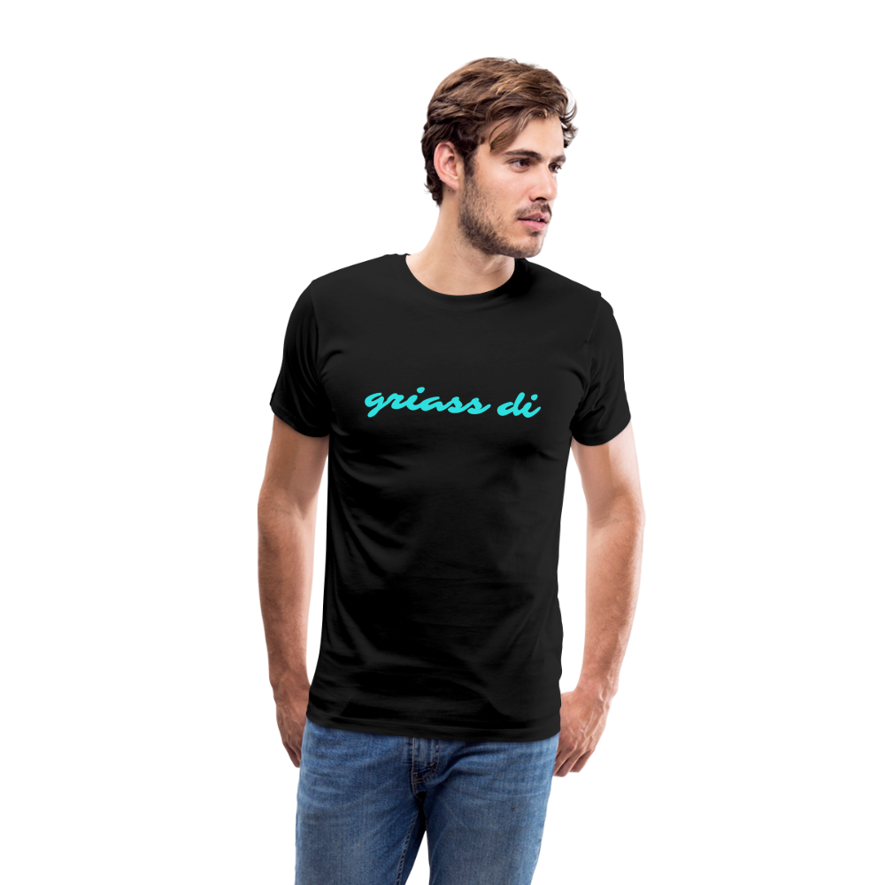 griass di - grüß dich, Männer Premium T-Shirt - Schwarz