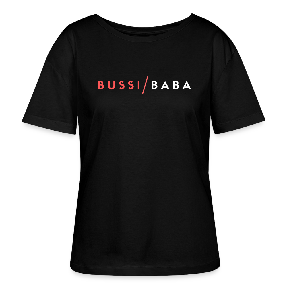 Bussi / Baba korallenrot, Stanley/ Stella lockeres Frauen Bio T-Shirt relaxed fit - Schwarz