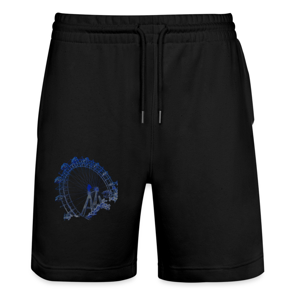 Wiener Riesenrad in weiß - DAS Wiener Wahrzeichen in grau blau- Stanley/Stella Unisex Organic Joggingshorts - Schwarz