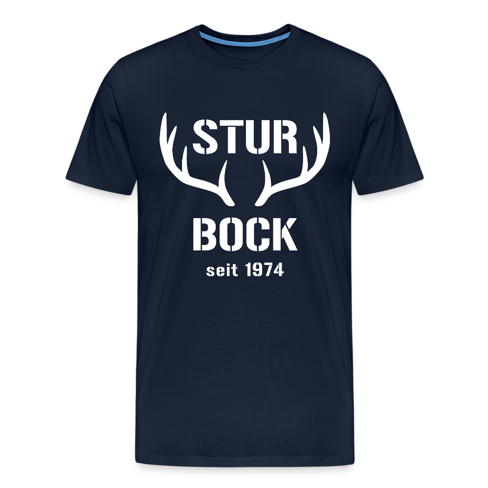 Sturbock, zum Geburtstag, Jahreszahl zum selber eintragen, Männer Premium T-Shirt - Navy