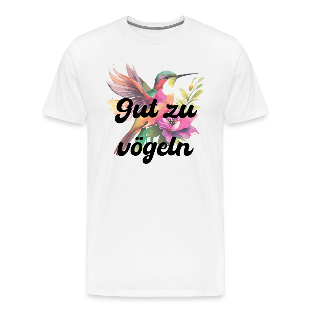 Gut zu vögeln Kolibri, Männer Premium T-Shirt - Weiß