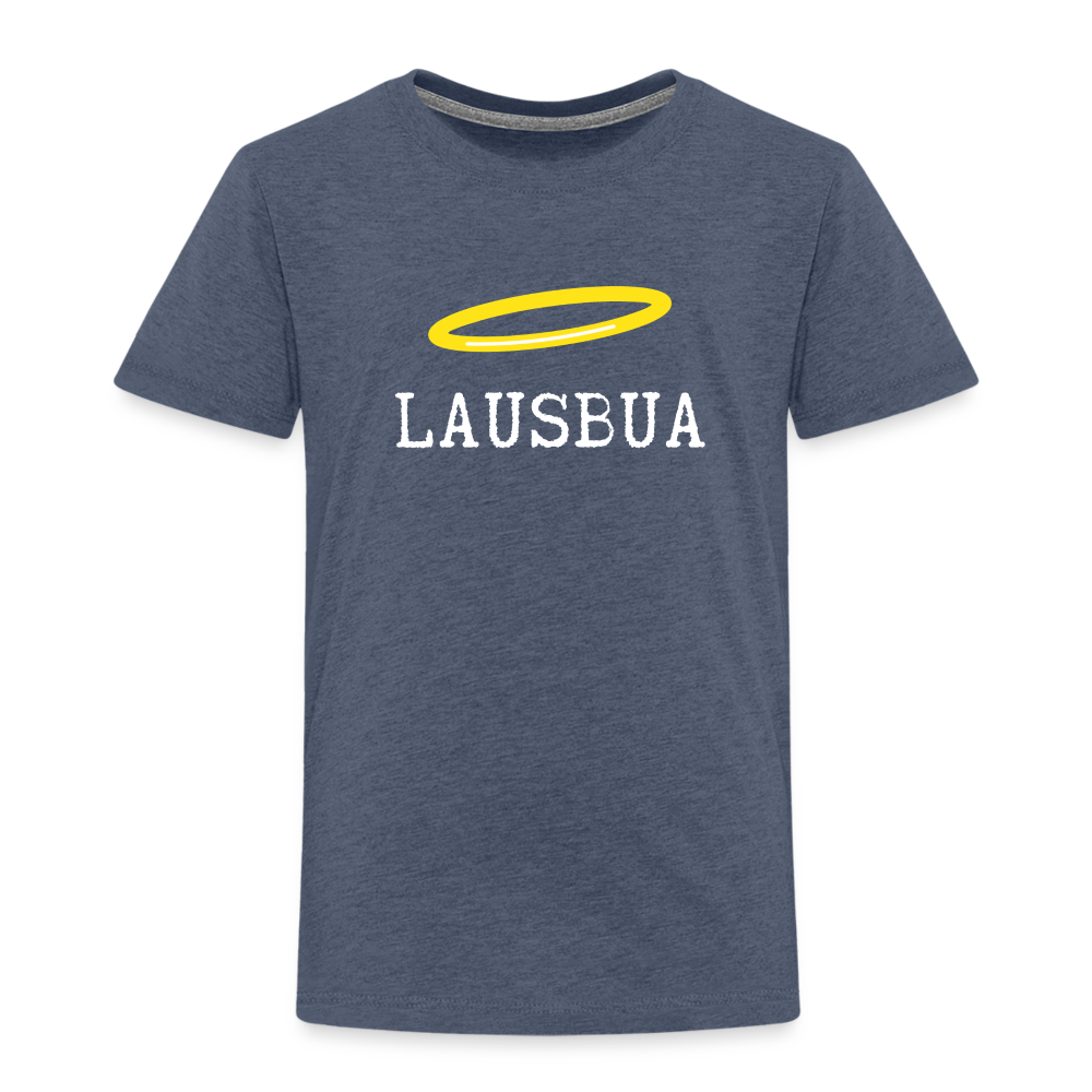 Lausbua, bayerischer bzw österreichischer Lausbub, Kinder Premium T-Shirt - Blau meliert