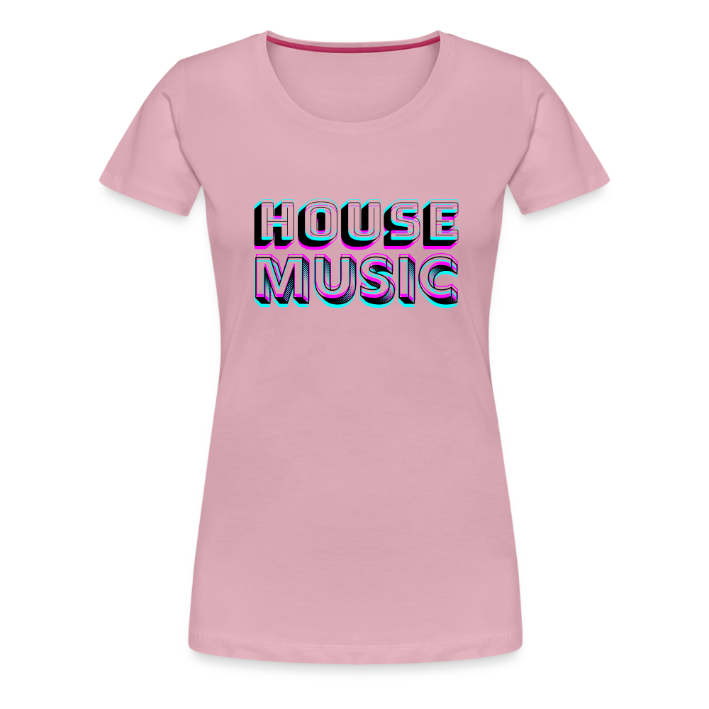 HOUSE MUSIC, Frauen Premium T-Shirt - Hellrosa
