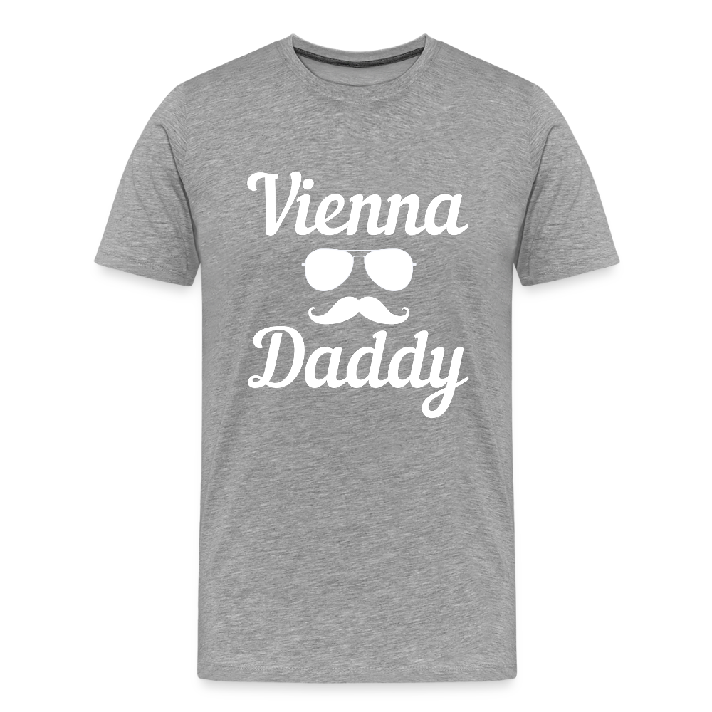 Hot Vienna Daddy - Men/ Männer Premium T-Shirt - Grau meliert