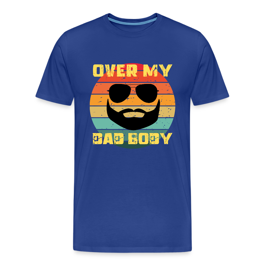 Over My Dad Body - Daddy, Vaterfigur, Lustiger Spruch zum Vatertag, Männer Premium T-Shirt - Königsblau