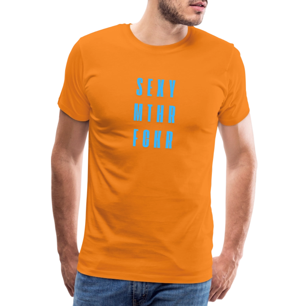 SEXY MTHR FCKR light blue, Männer Premium T-Shirt - Orange