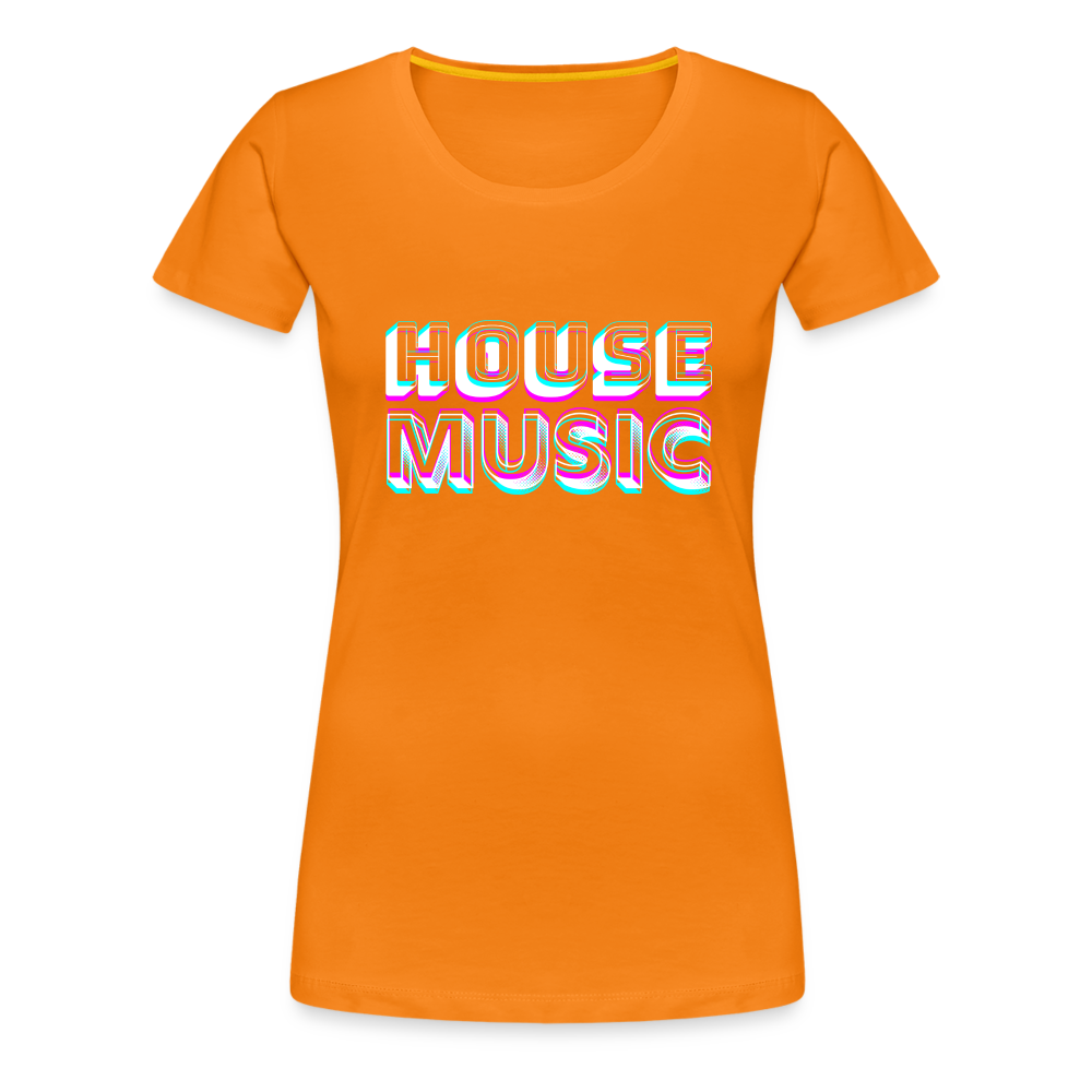 HOUSE MUSIC, Frauen Premium T-Shirt - Orange