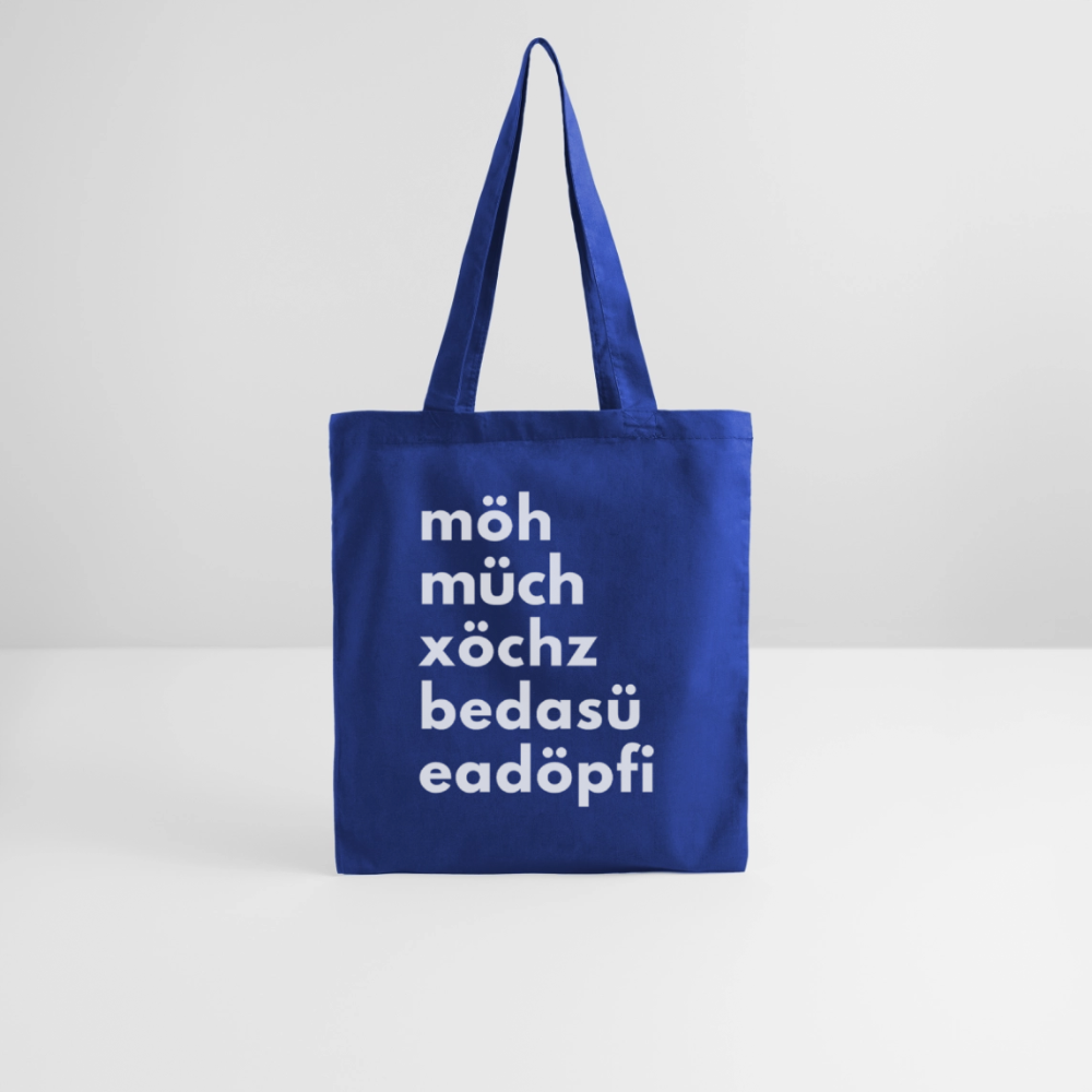 Einkaufsliste, Sackerl - Royalblau