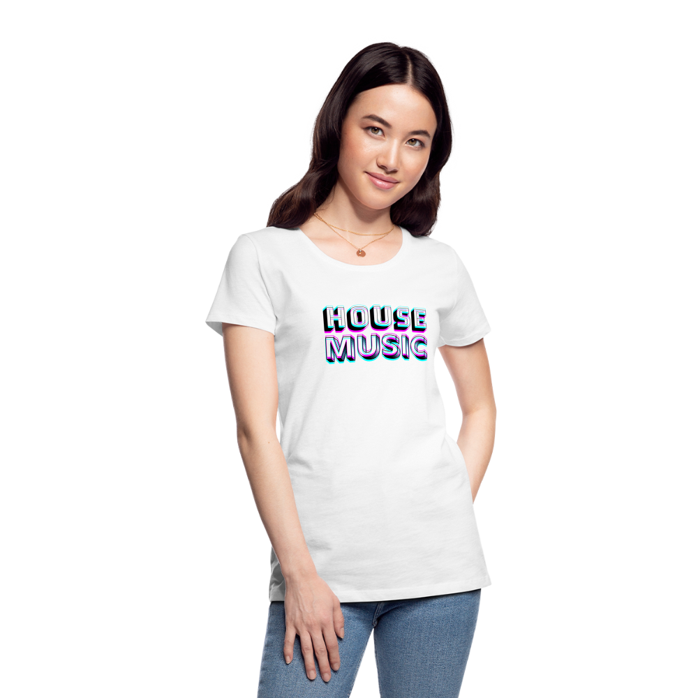 HOUSE MUSIC, Frauen Premium T-Shirt - Weiß
