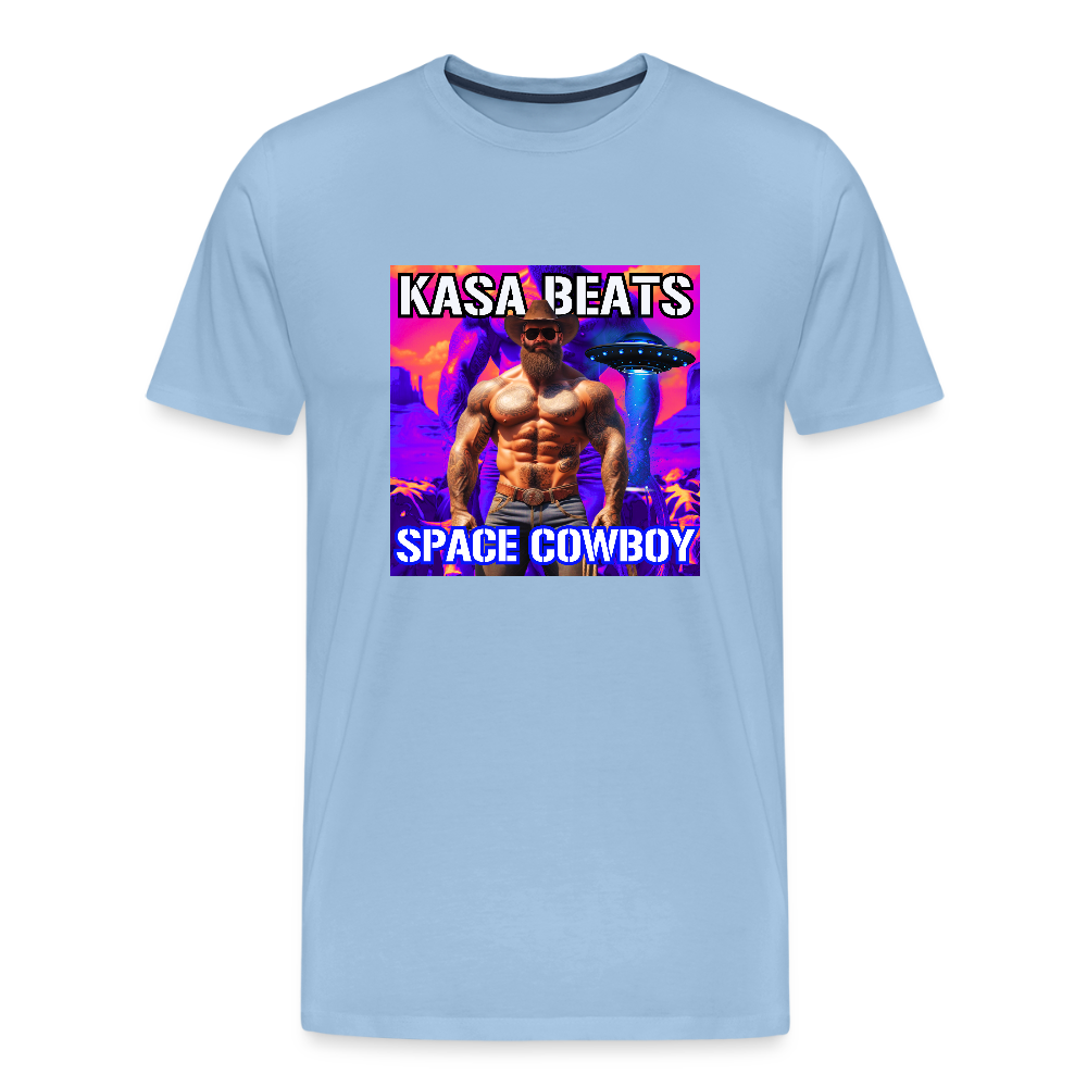 KASA BEATS - SPACE COWBOY, Men/ Männer Premium T-Shirt - Sky