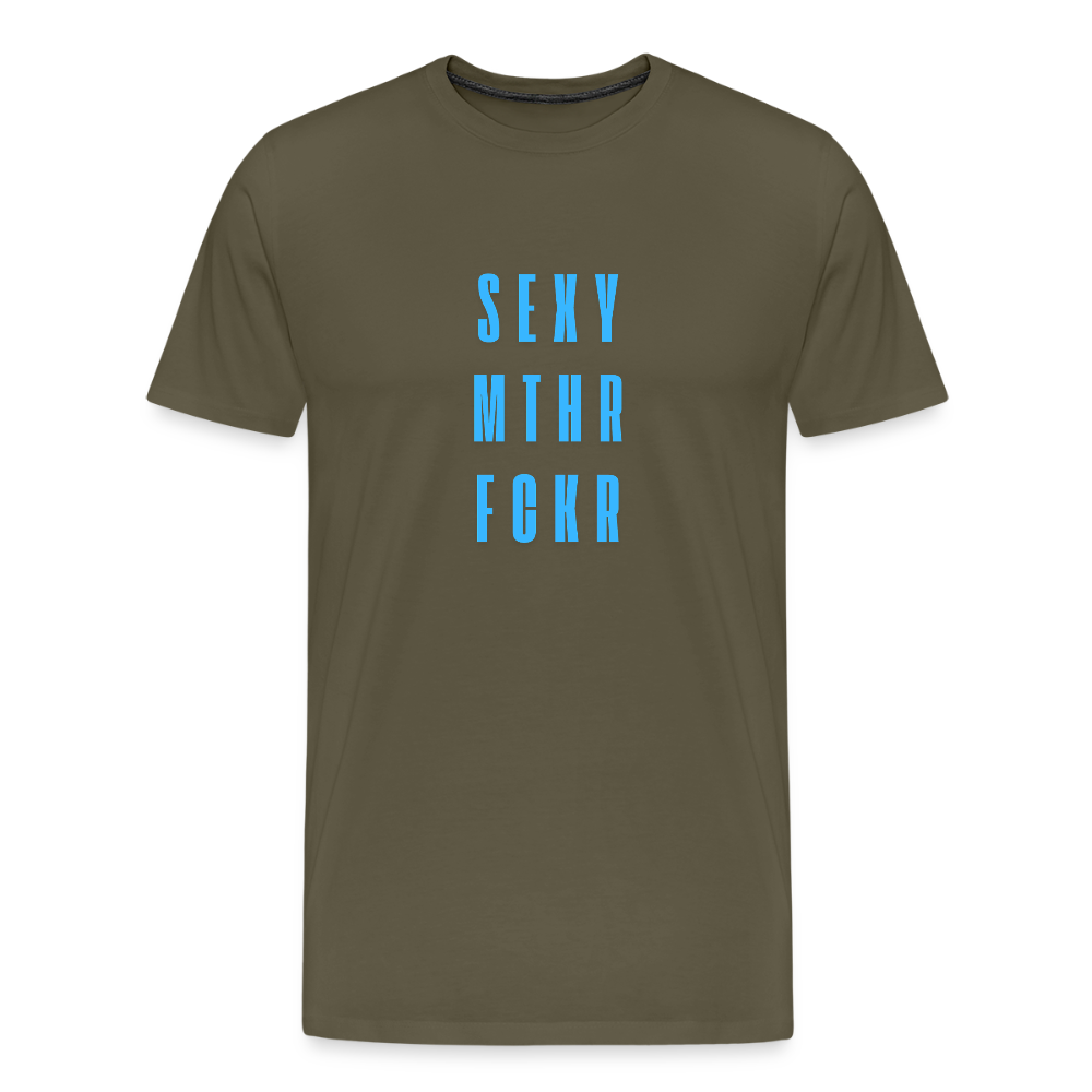 SEXY MTHR FCKR light blue, Männer Premium T-Shirt - Khaki