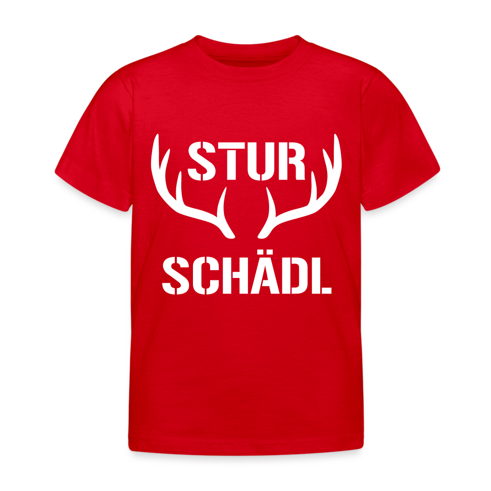 Sturschädl, Kinder (2 - 8 Jahre) T-Shirt - Rot