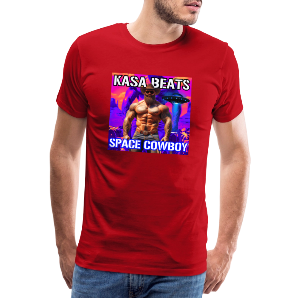KASA BEATS - SPACE COWBOY, Men/ Männer Premium T-Shirt - Rot