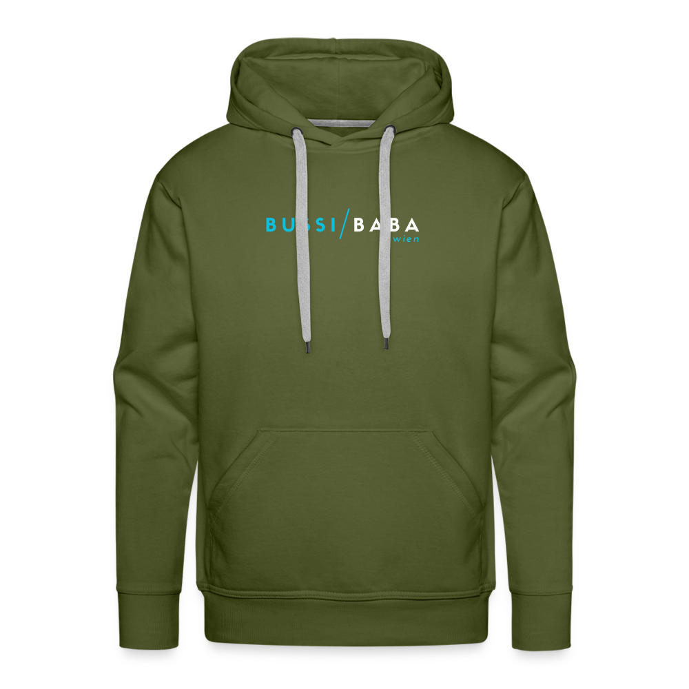Bussi / Baba Wien aquablau, Männer Premium Hoodie - Olivgrün