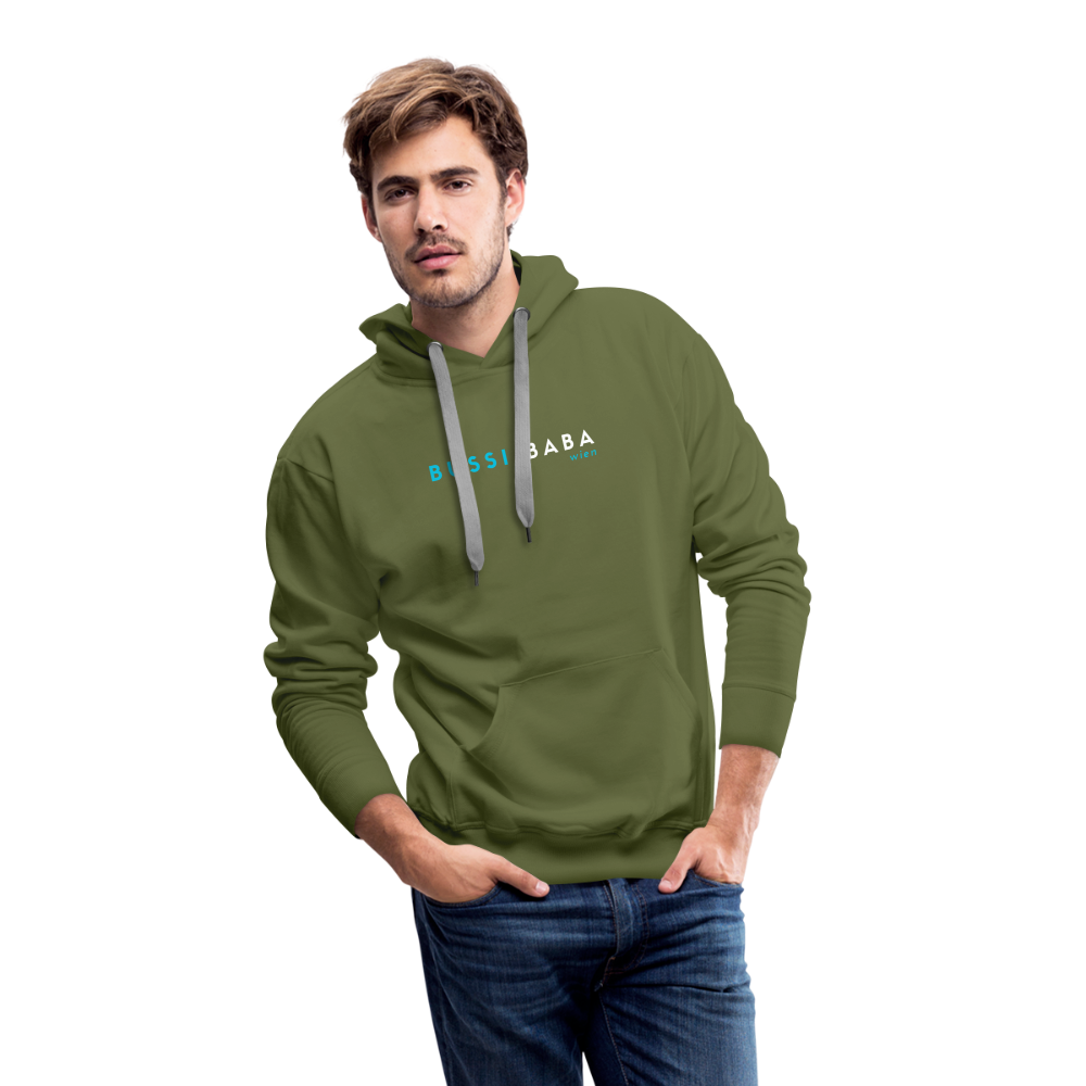 Bussi / Baba Wien aquablau, Männer Premium Hoodie - Olivgrün