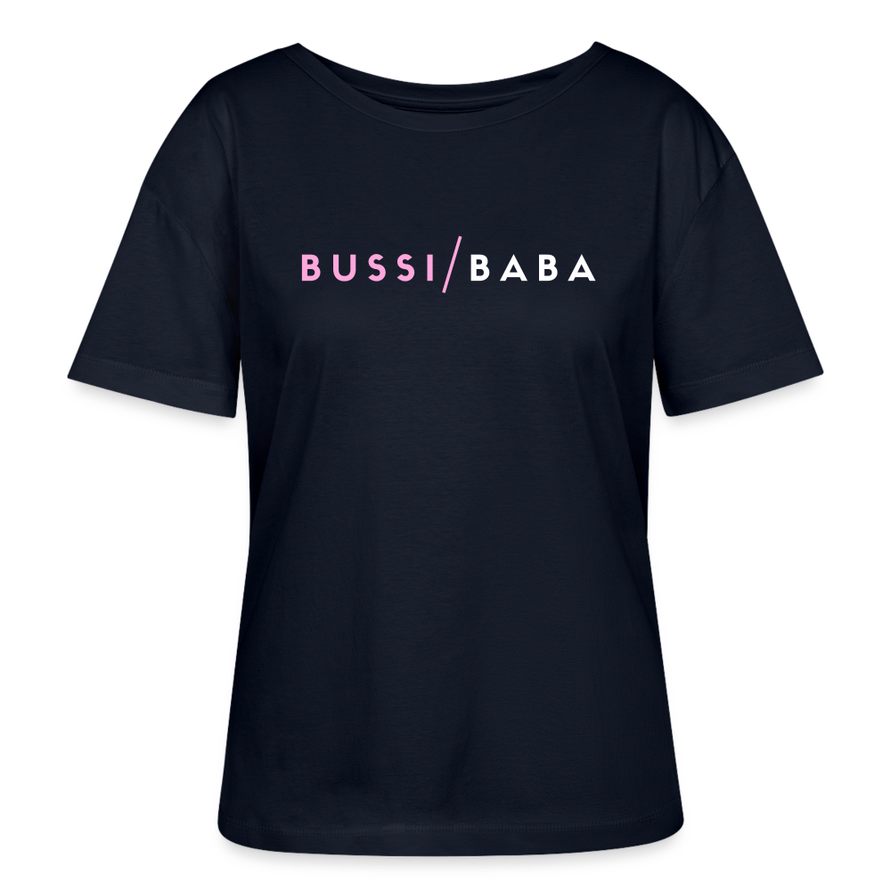 Bussi / Baba rosa, Stanley/ Stella lockeres Frauen Bio T-Shirt relaxed fit - Navy