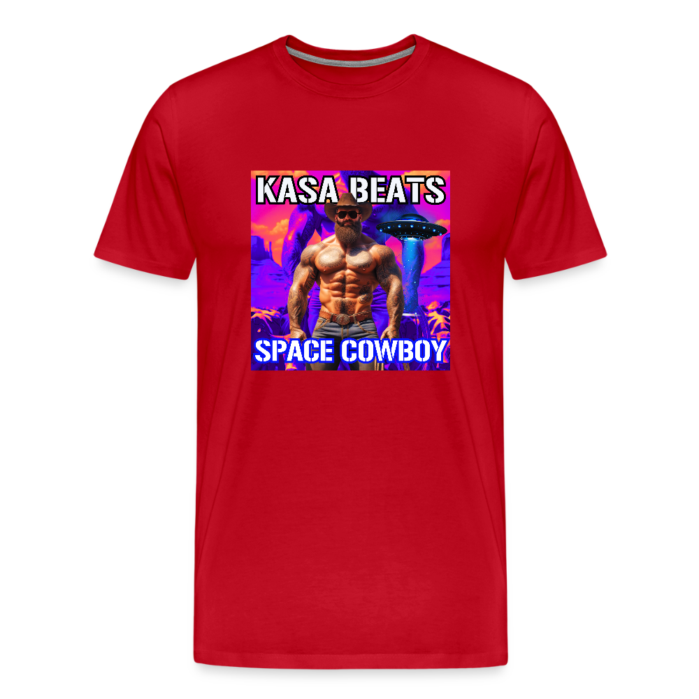 KASA BEATS - SPACE COWBOY, Men/ Männer Premium T-Shirt - Rot